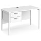 Maestro H Frame Shallow Desk with Two Drawer Pedestal